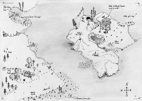 Žemėlapis mano pasakoms apie Žiurkėdrą